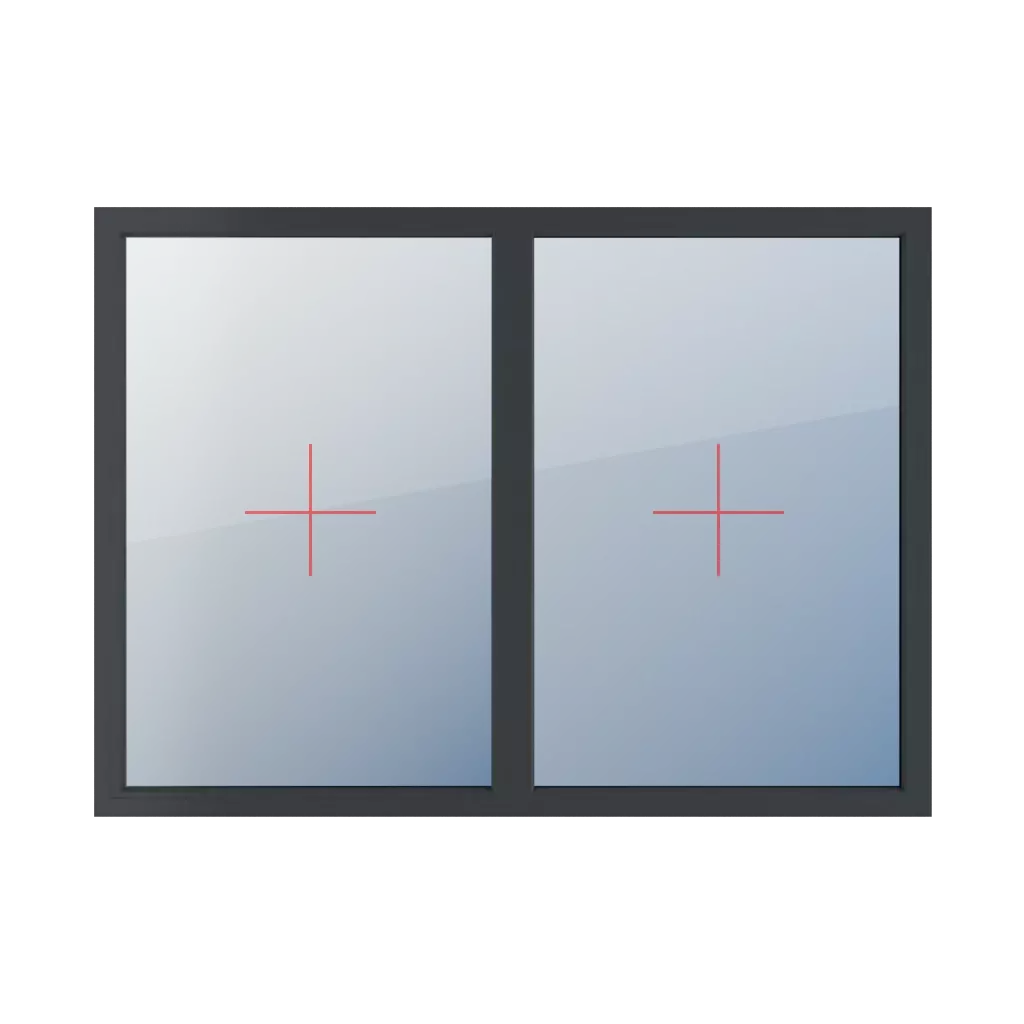 Festverglasung im Rahmen fenster fenstertypen zweifluegelige-fenster symmetrische-horizontale-teilung-50-50  