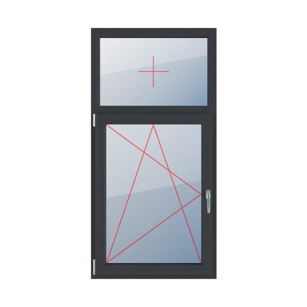 Festverglasung im Rahmen, links dreh- und kippbar fenster fenstertypen zweifluegelige-fenster asymmetrische-vertikale-teilung-30-70  