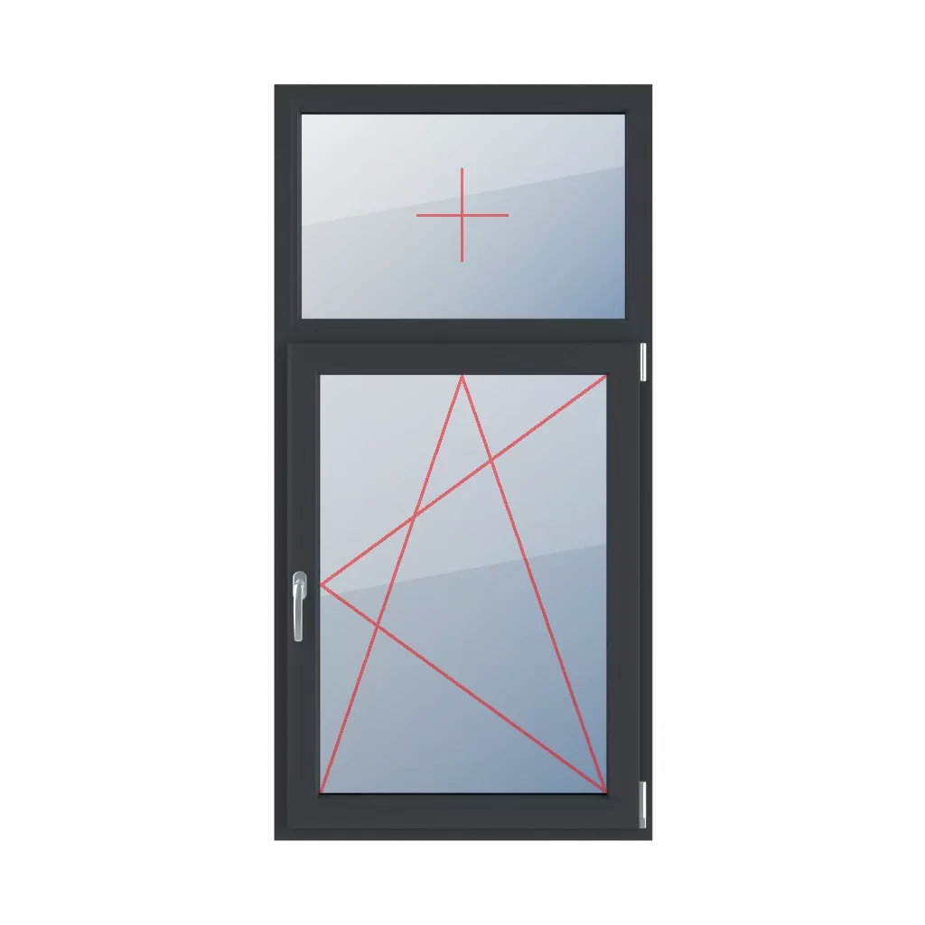 Festverglasung im Rahmen, rechts dreh- und kippbar fenster fenstertypen zweifluegelige-fenster asymmetrische-vertikale-teilung-30-70 festverglasung-im-rahmen-rechts-dreh-und-kippbar-2 