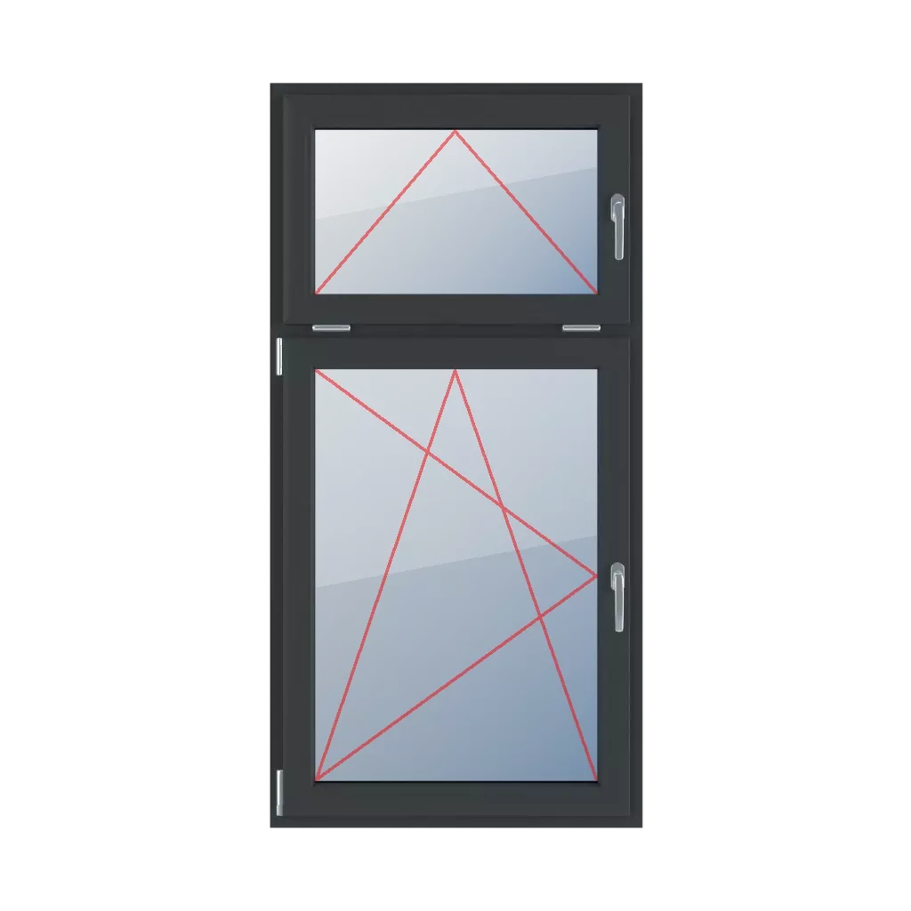 Neigen mit einem Griff auf der rechten Seite, Neigen und Drehen nach links fenster fenstertypen zweifluegelige-fenster asymmetrische-vertikale-teilung-30-70  