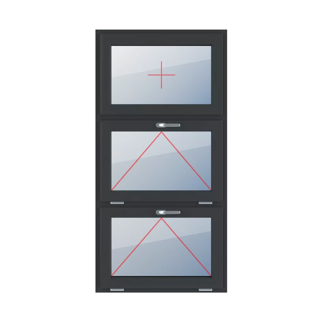 Festverglasung im Flügel, Kippverglasung mit Griff oben, Kippverglasung mit Griff oben fenster fenstertypen dreifluegelige-fenster symmetrische-vertikale-teilung-33-33-33 festverglasung-im-fluegel-kippverglasung-mit-griff-oben-kippverglasung-mit-griff-oben 