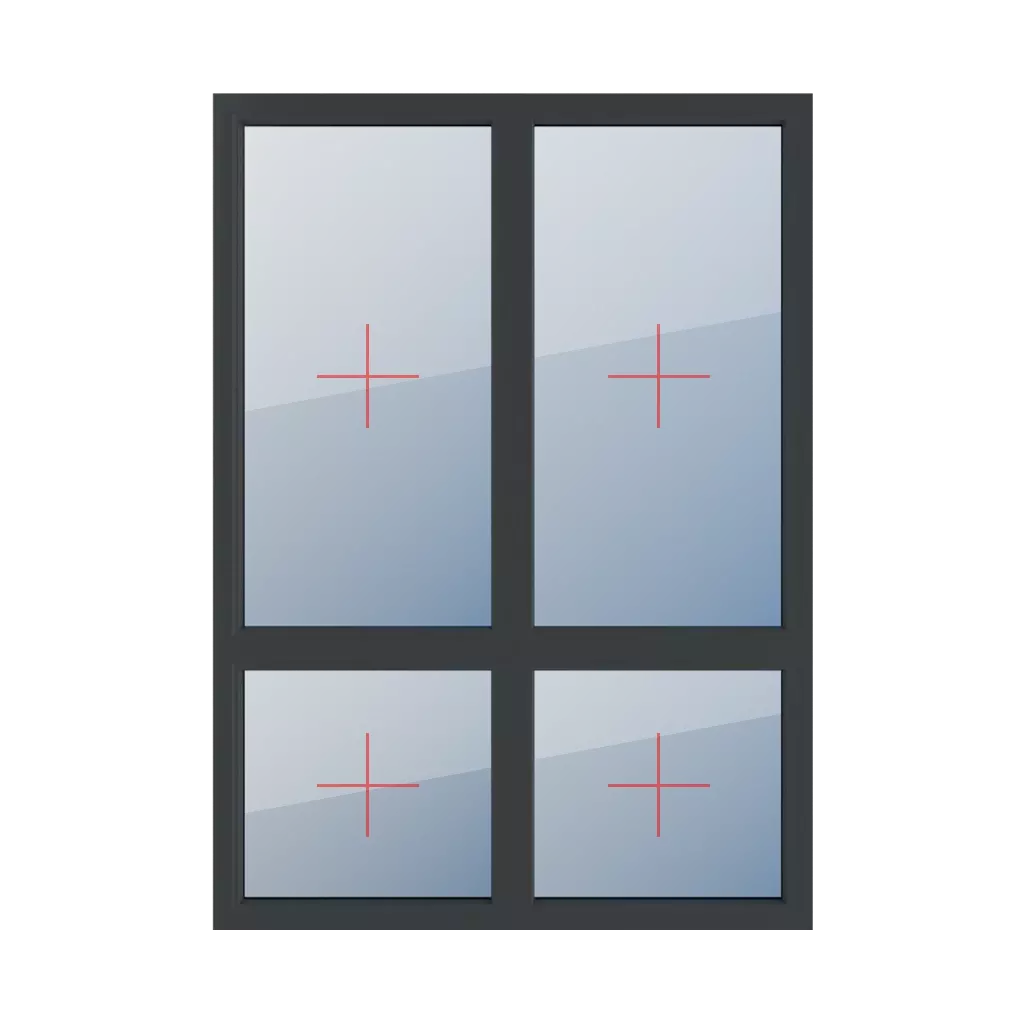 Festverglasung im Rahmen fenster fenstertypen vierfluegelige-fenster asymmetrische-vertikale-teilung-70-30  