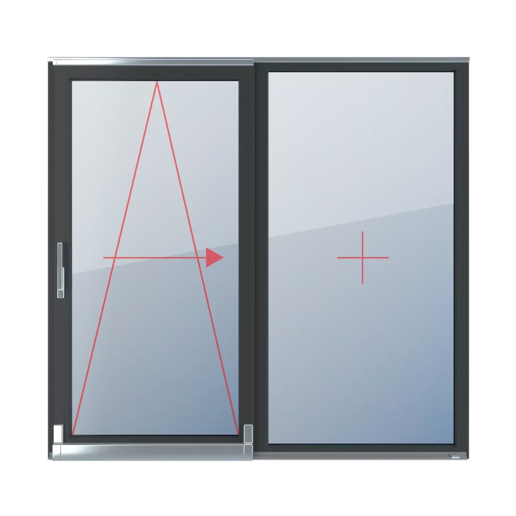 Kipp-Schiebe-Rechts, Festverglasung im Rahmen produkte psk-parallel-schiebe-kipp-terrassenfenster    