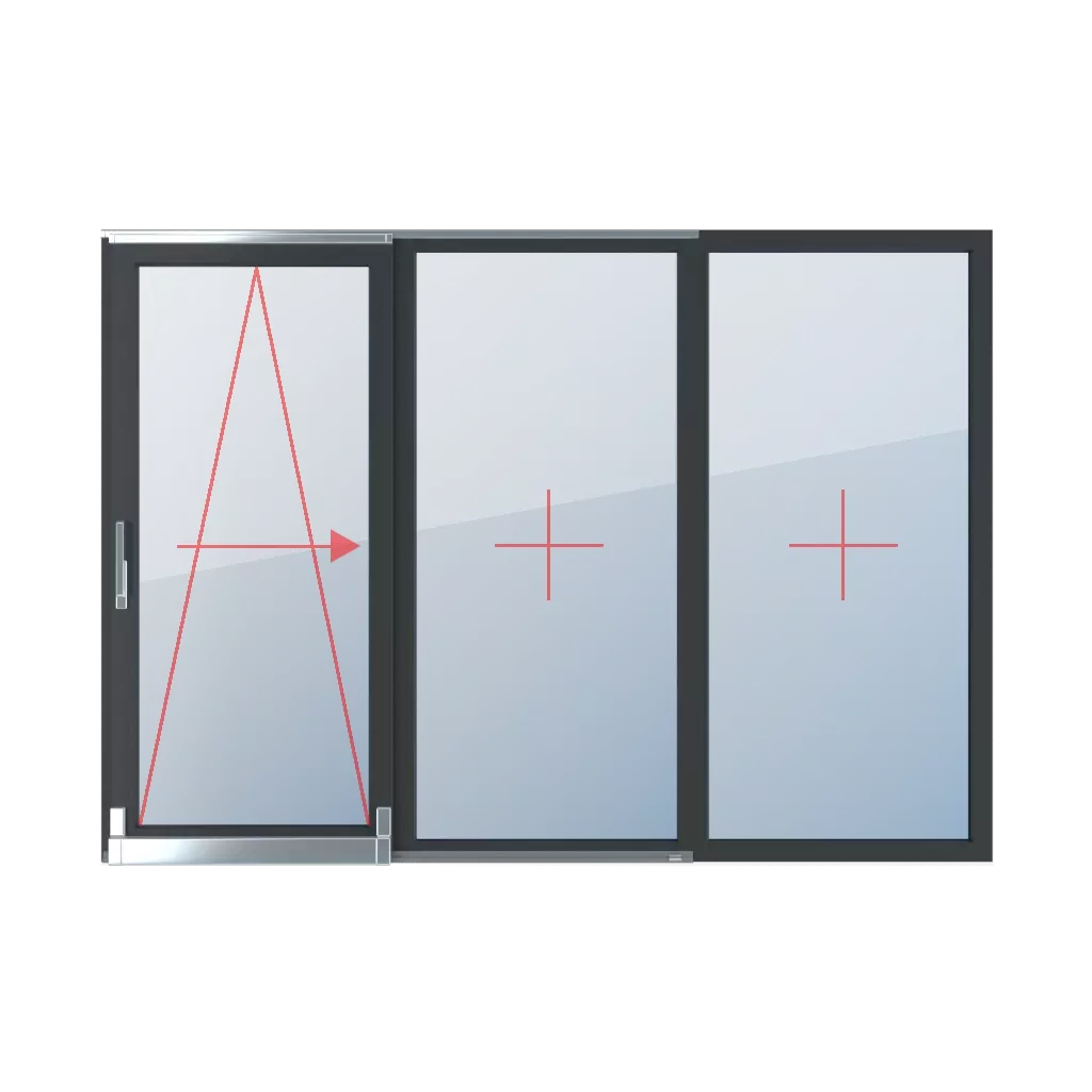 Kipp-Schiebe-Rechts, Festverglasung im Rahmen produkte psk-parallel-schiebe-kipp-terrassenfenster    