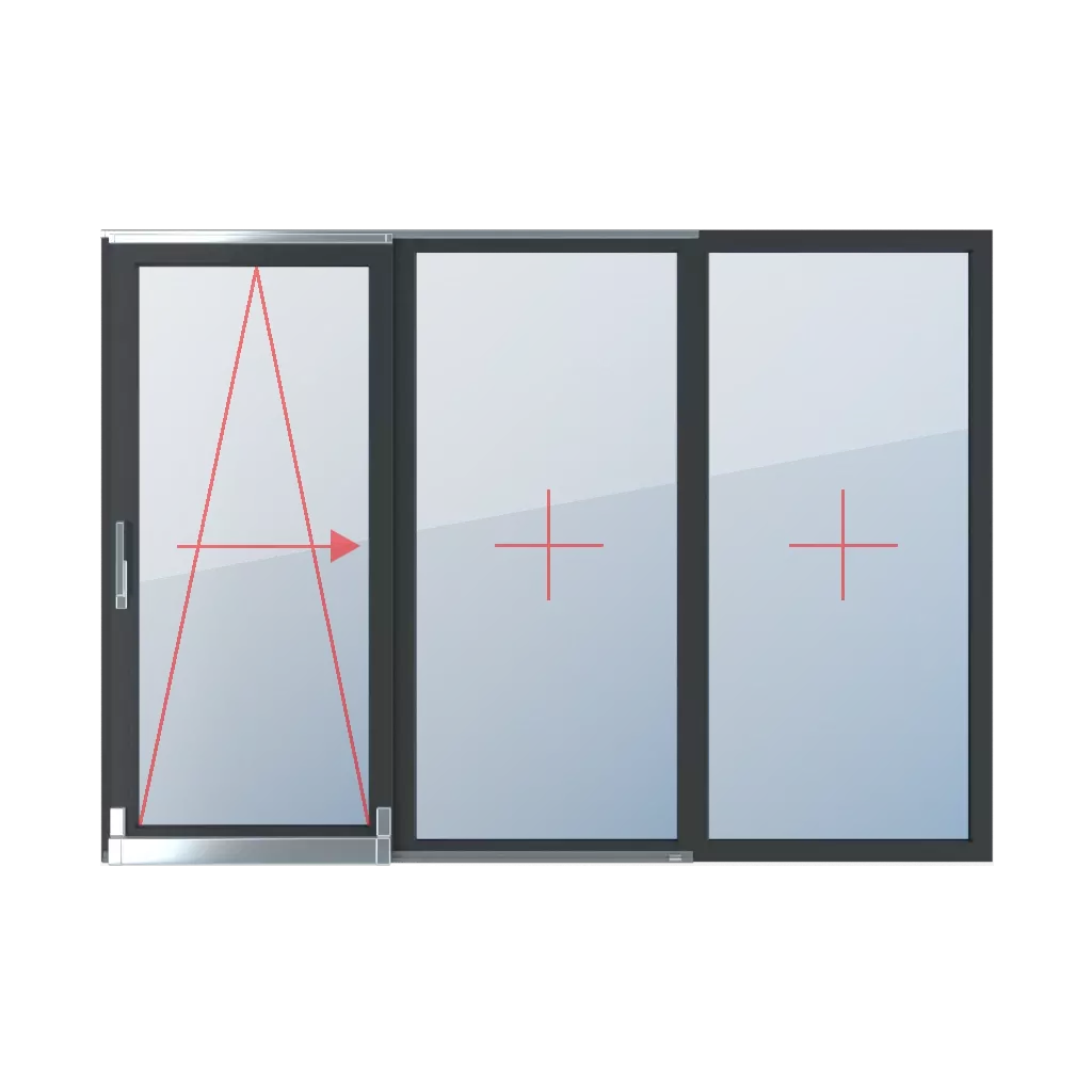 Kipp-Schiebe-Rechts, Festverglasung im Rahmen fenster fenstertypen psk-schiebe-und-schiebetueren-fuer-terrassen dreiblaettrig  