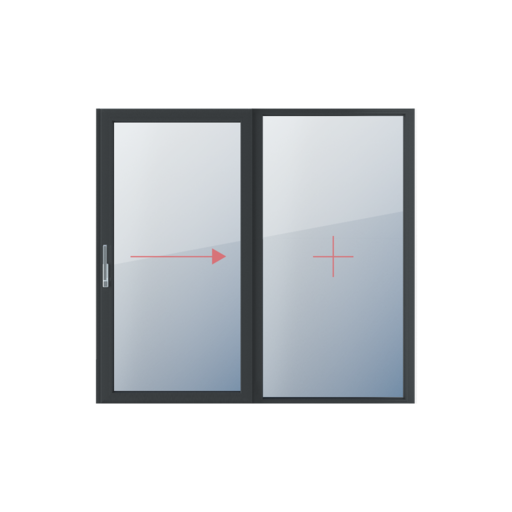 Rechts verschiebbar, Festverglasung im Rahmen fenster fenstertypen smart-slide-terrassen-schiebetueren doppelblatt rechts-verschiebbar-festverglasung-im-rahmen 