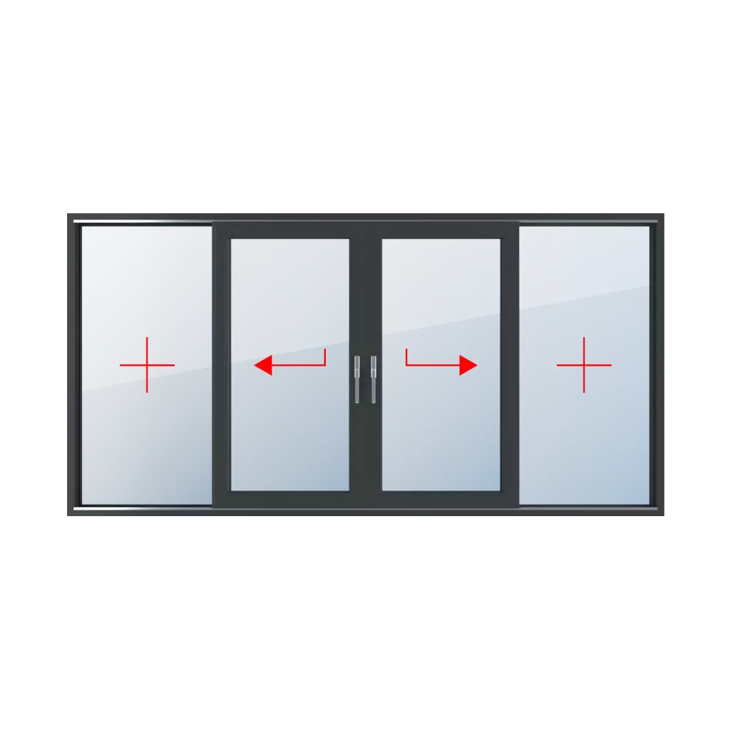 Festverglasung, Schiebe links, Schiebe rechts produkte smart-slide-terrassenschiebefenster    