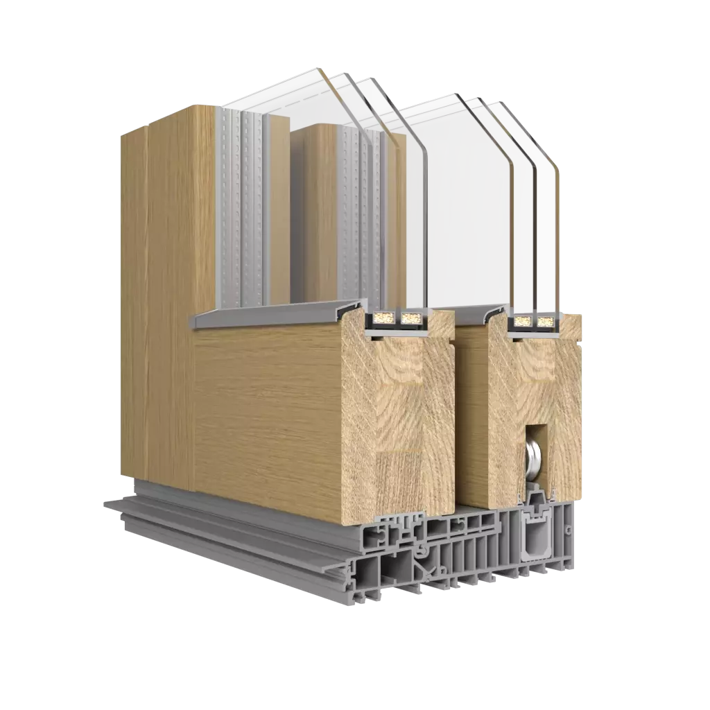 HST HARD-LINE With aluminum overlay fenster fensterprofile cdm hst-hard-line