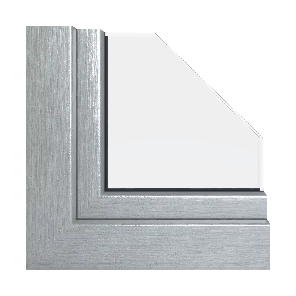 Silber gebürstetes Aluminium fenster fensterfarben veka-farben   