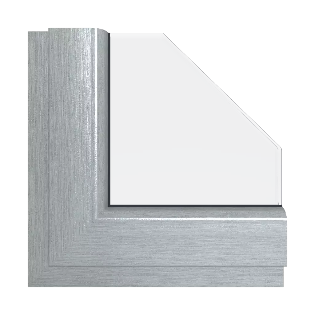 Silber gebürstetes Aluminium fenster fensterfarben veka-farben silber-gebuerstetes-aluminium interior
