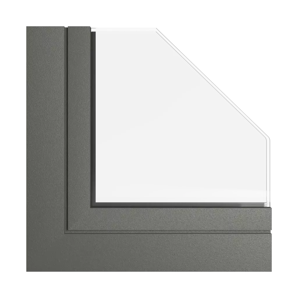 Graues Umbra fenster fensterprofile aliplast