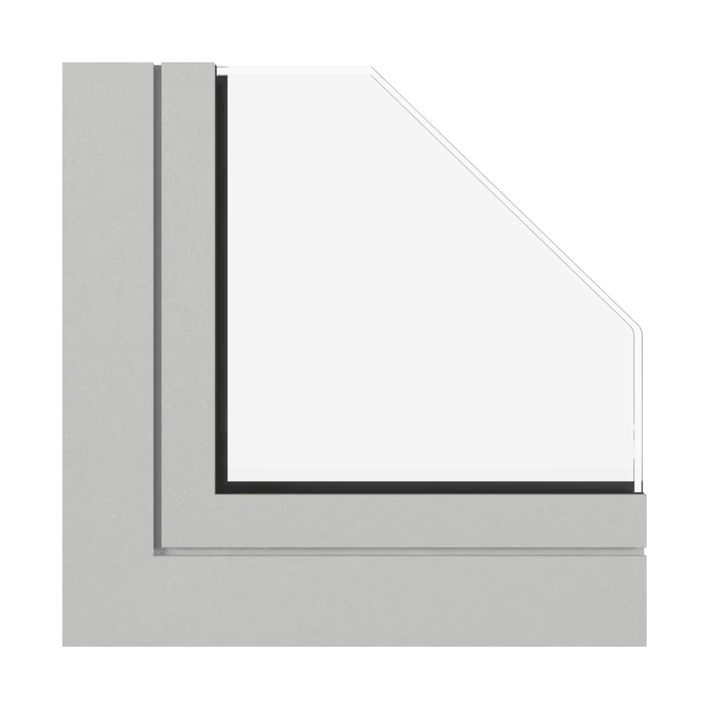 Hellgraue feine Struktur fenster fensterprofile aluprof mb-ferroline