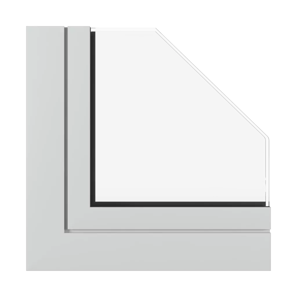 Hellgrau matt fenster fensterprofile aluprof mb-openslide