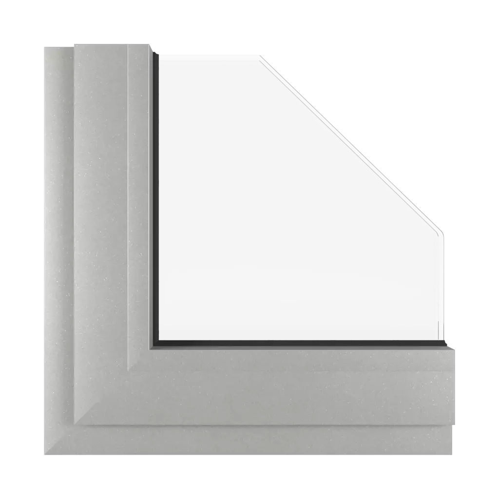 Silbernes Aluminium matt fenster fensterfarben aluprof-farben silbernes-aluminium-matt interior