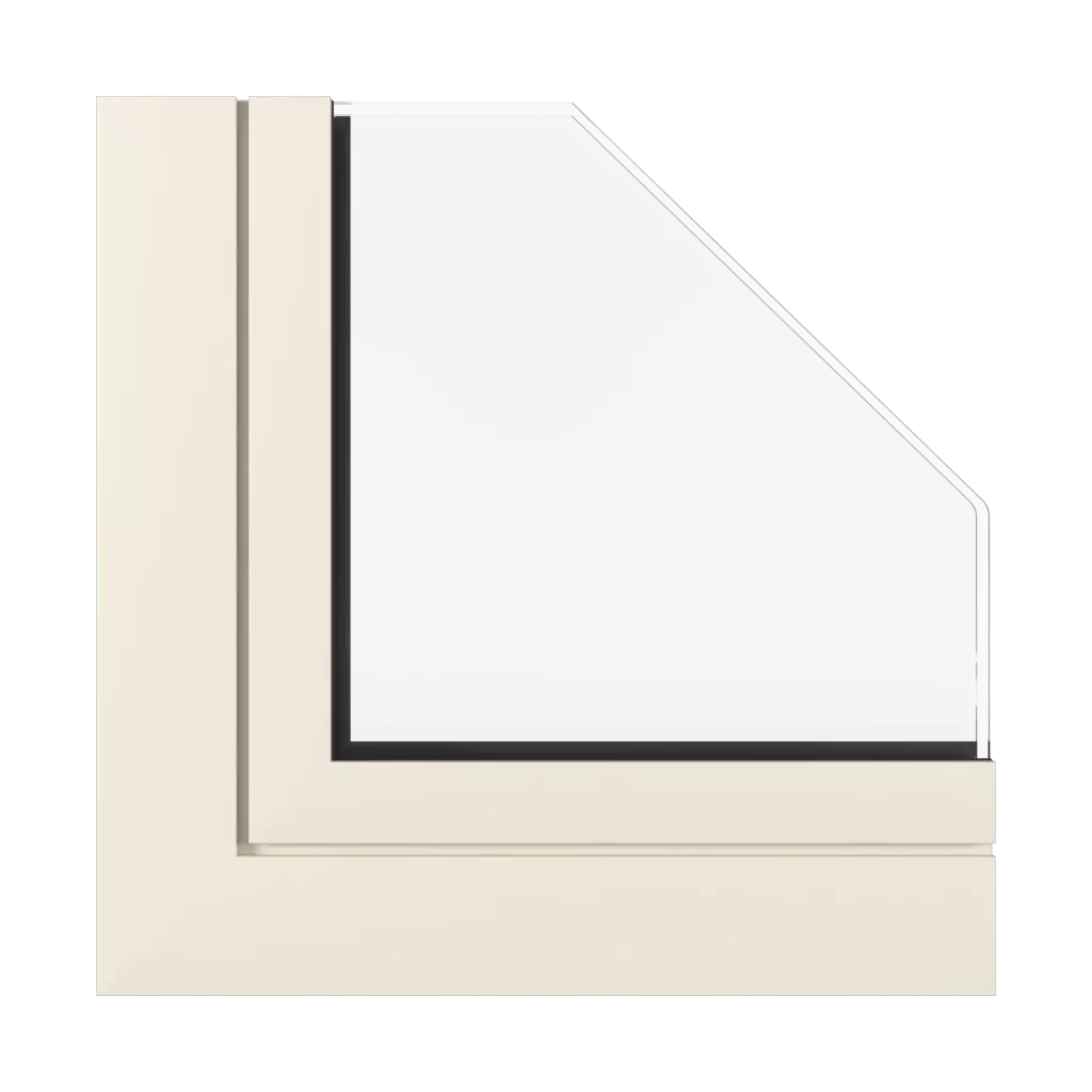 Cremeweißer SK fenster fensterprofile aluprof mb-skyline