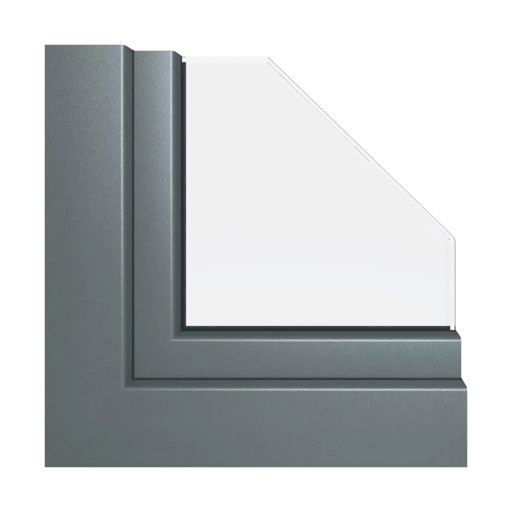 Aludec grauer Basalt fenster fensterprofile aluplast ideal-4000-85mm