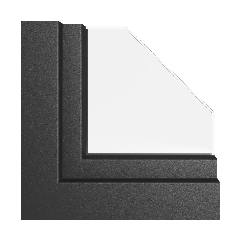 Schwarze Ultima fenster fensterprofile koemmerling premidoor-76-hst