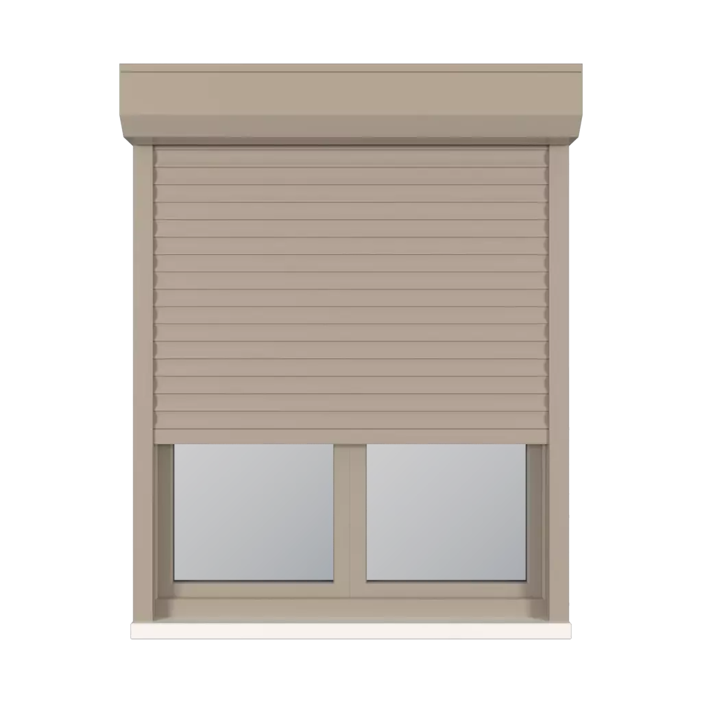 Dunkelbeige fenster fensterzubehoer fensterrollos aluprof