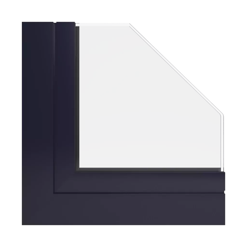 RAL 5004 Schwarzblau fenster fensterprofile ponzio pe68-hallo