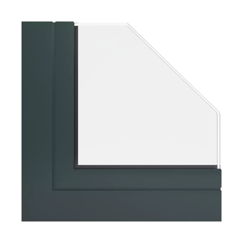 RAL 6012 Schwarzgrün fenster fensterprofile ponzio pe68-hallo