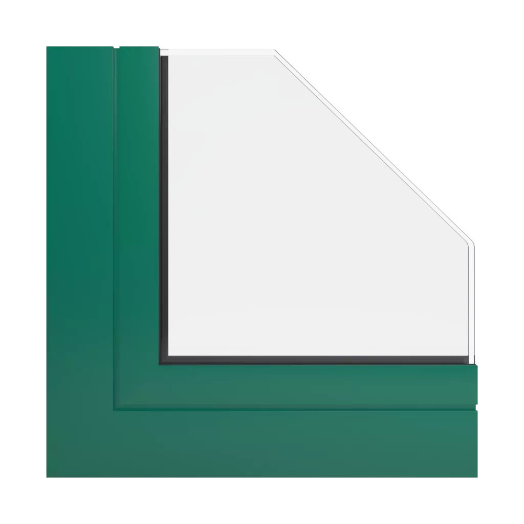 RAL 6016 Türkisgrün fenster fensterprofile aliplast ultraglide