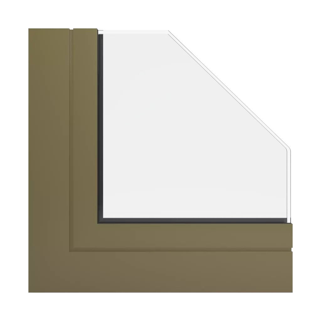 RAL 7008 Khakigrau produkte aluminiumfenster    