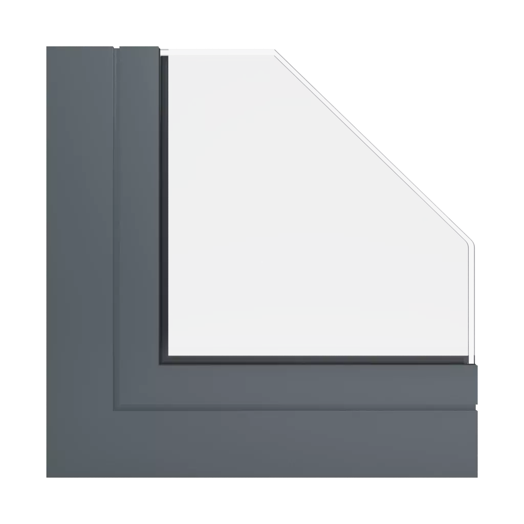 RAL 7011 Eisengrau fenster fensterprofile aluprof mb-70