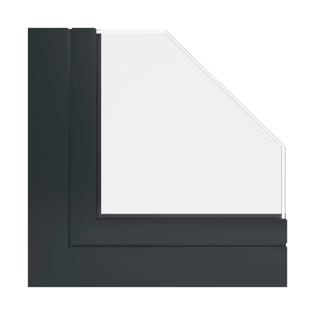 RAL 9017 Verkehrs- schwarz produkte aluminiumfenster    